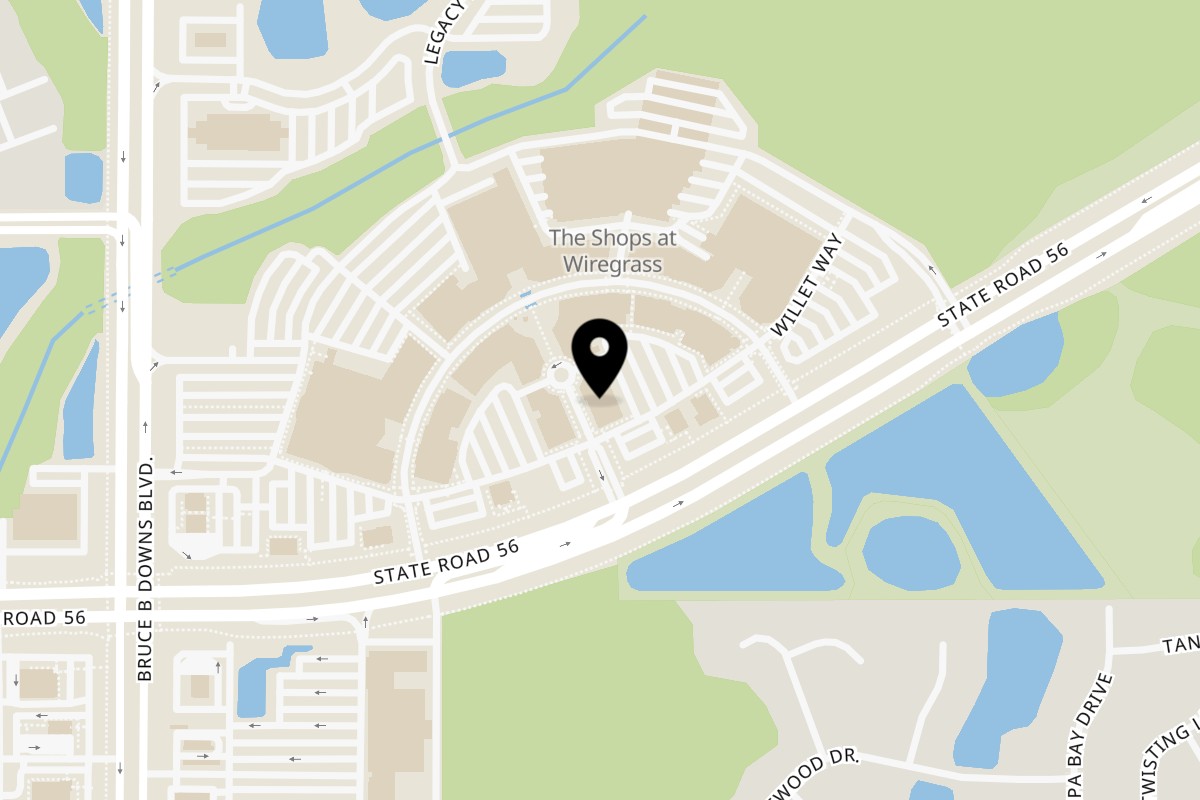 Map showing the location of Azteca D'Oro Mexican Restaurant Wesley Chapel on 2000 Piazza Ave # 170 in Wesley Chapel