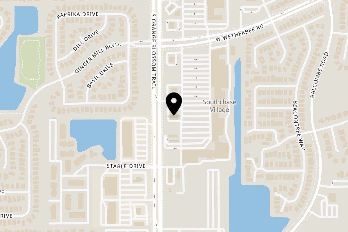 Map showing the location of Azteca D'Oro Mexican Restaurant OBT on 12403 S Orange Blossom Trail in Orlando