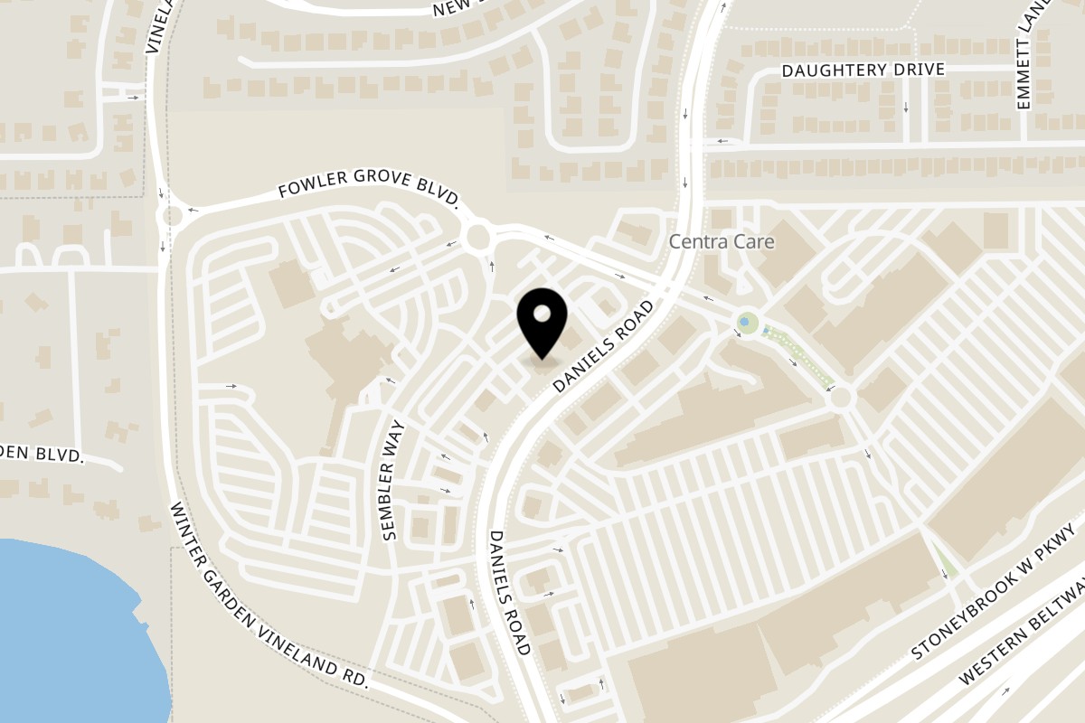 Map showing the location of Azteca D'Oro Mexican Restaurant Winter Garden on 3130 Daniels Rd in Oakland